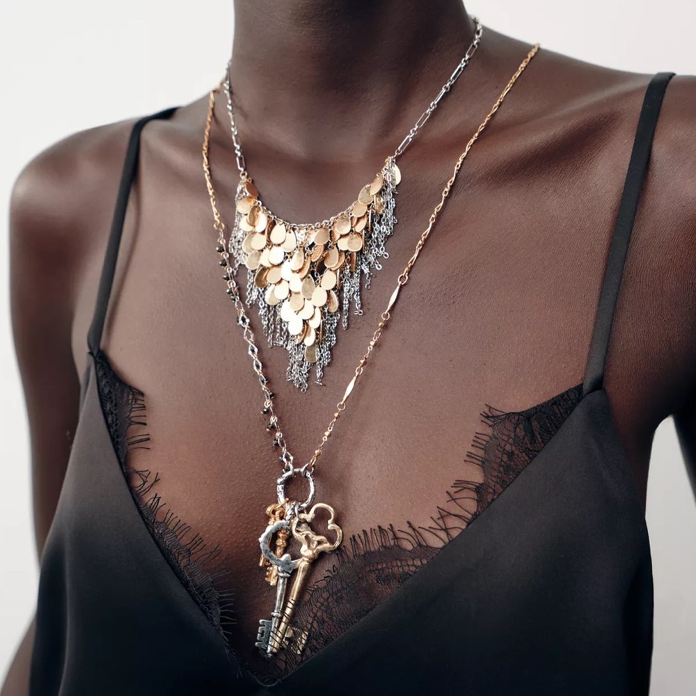 2-PACK OF COMBINATION PLATE AND KEY NECKLACES
M| GOLD / SILVER
REF.